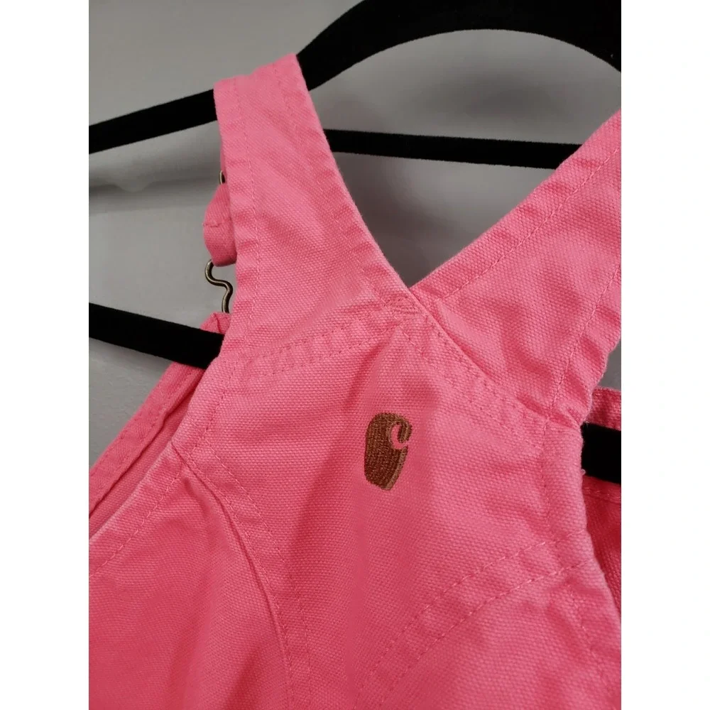 Carhartt‎ Baby Girl Pink Overalls 18 Months Snap Bottom Toddler